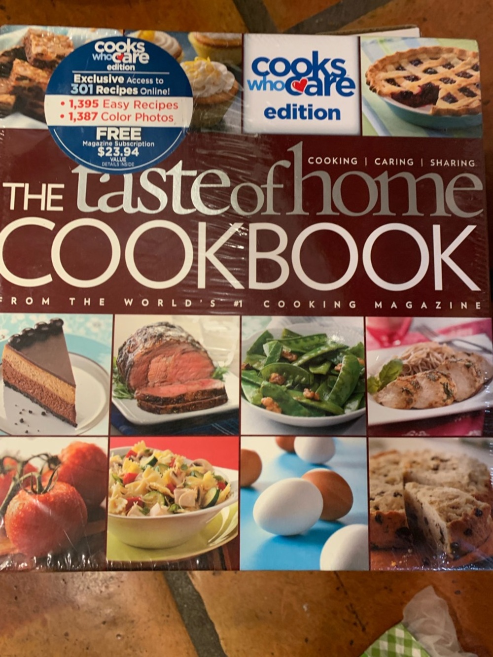 Taste of Home Cookbook - Cooks Who Care Edition (maroon, white, blue)